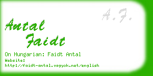 antal faidt business card